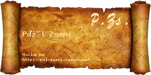 Pál Zseni névjegykártya