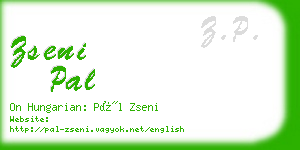 zseni pal business card